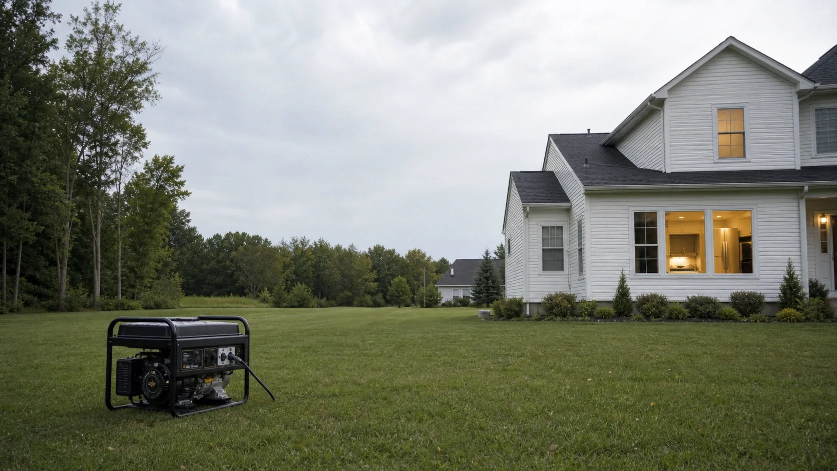 ABOK generator outside a home for a power sizing guide.