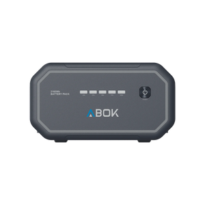 ABOK Ark2500 front product render of the 2160Wh extra battery with charge level indicators