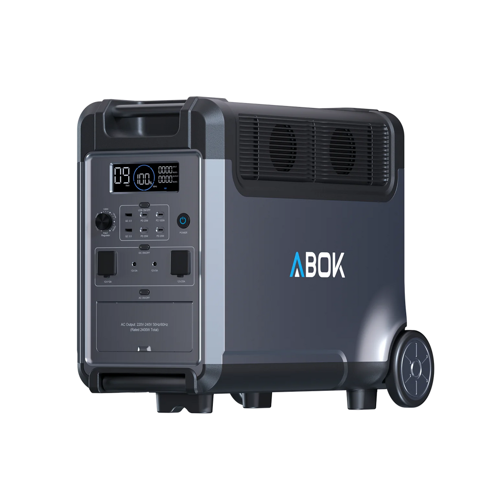 ABOK Ark3600 EU-spec portable power station in an angled front product view.