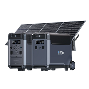 ABOK Ark3600 EU-spec power station with an extra battery and 400W foldable solar panel.