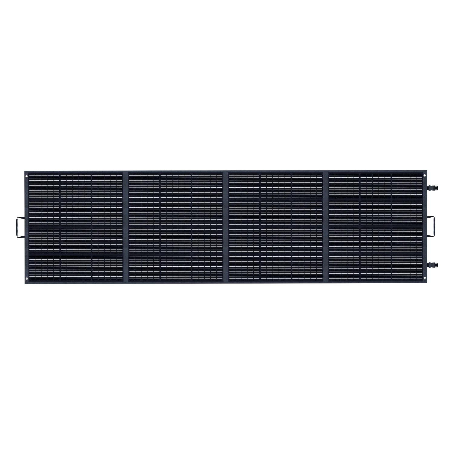 ABOK ASP400 foldable 400W solar panel shown fully unfolded in a straight front view.