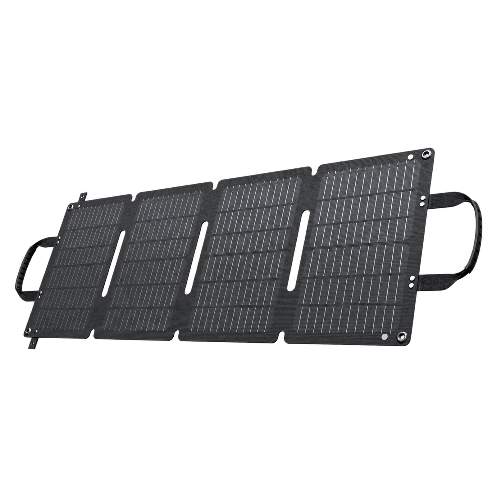 ABOK ASP45 45W portable solar panel fully unfolded in a four-panel product view.